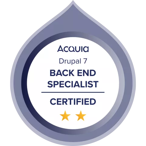 Drupal 7 Certified Backend Specialist