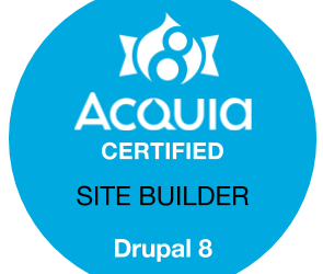 Acquia certified site builder drupal 8